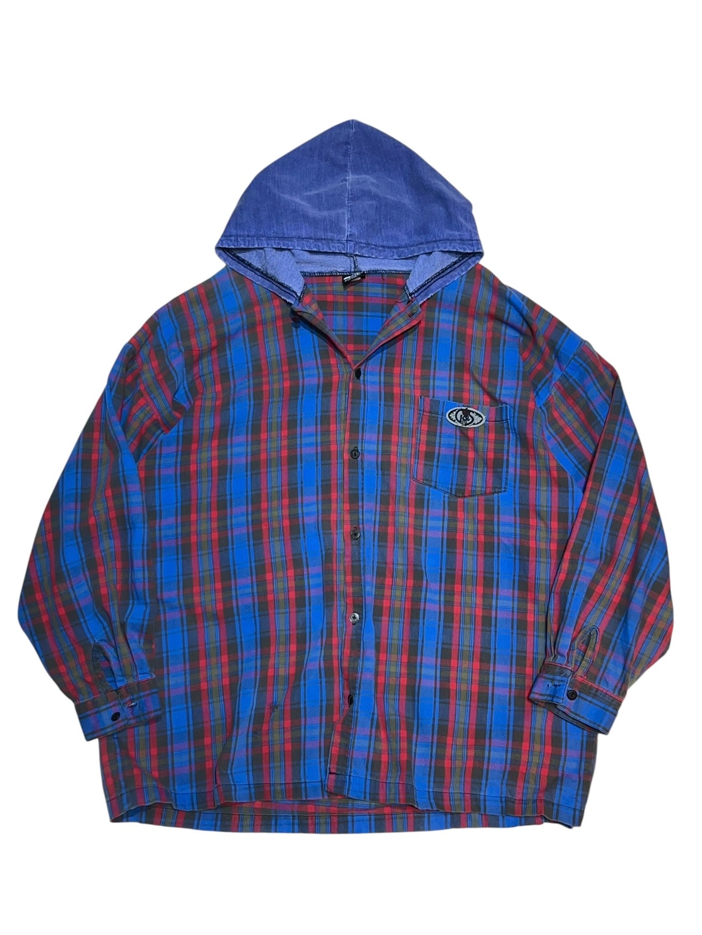 90s Vintage Gordon & Smith Hooded Flannel Shirt