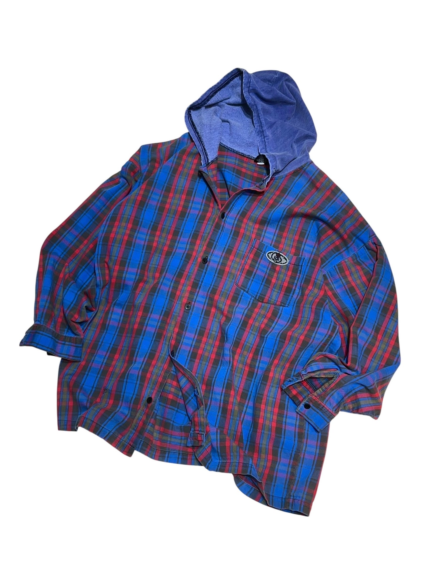90s Vintage Gordon & Smith Hooded Flannel Shirt