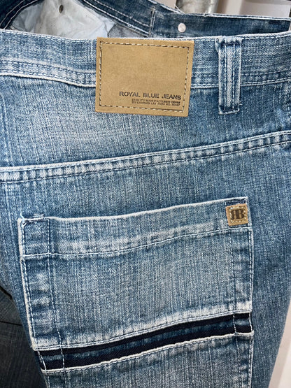 Royal Blue Jeans Wide Leg Denim Pants