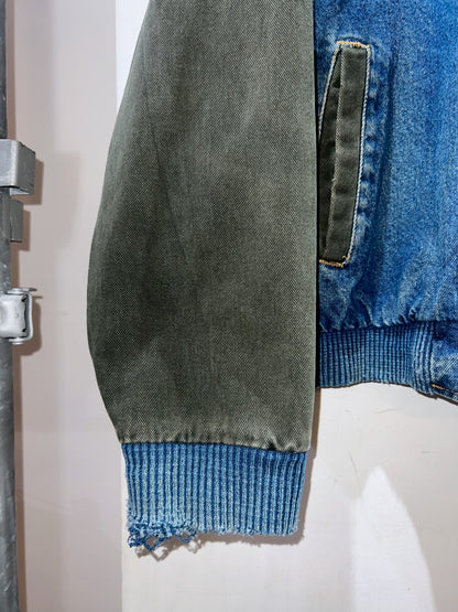 90s K-Products Denim Varsity Jacket