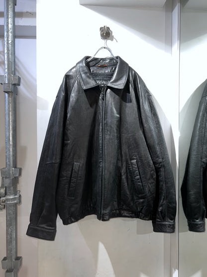 Perry Ellis Portfolio Oversized Leather Jacket