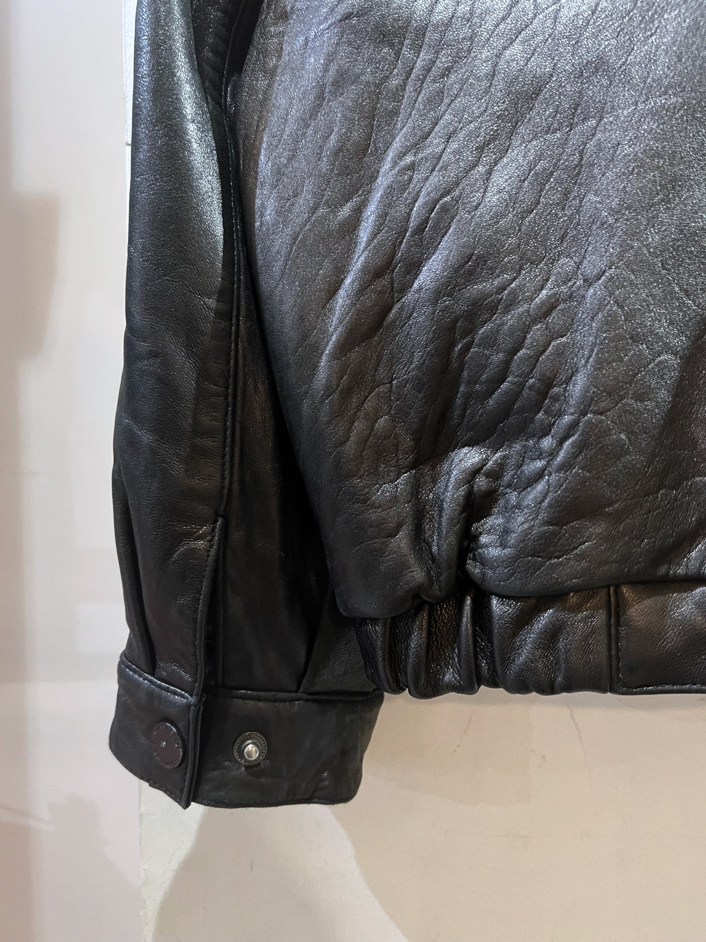 Perry Ellis Portfolio Oversized Leather Jacket
