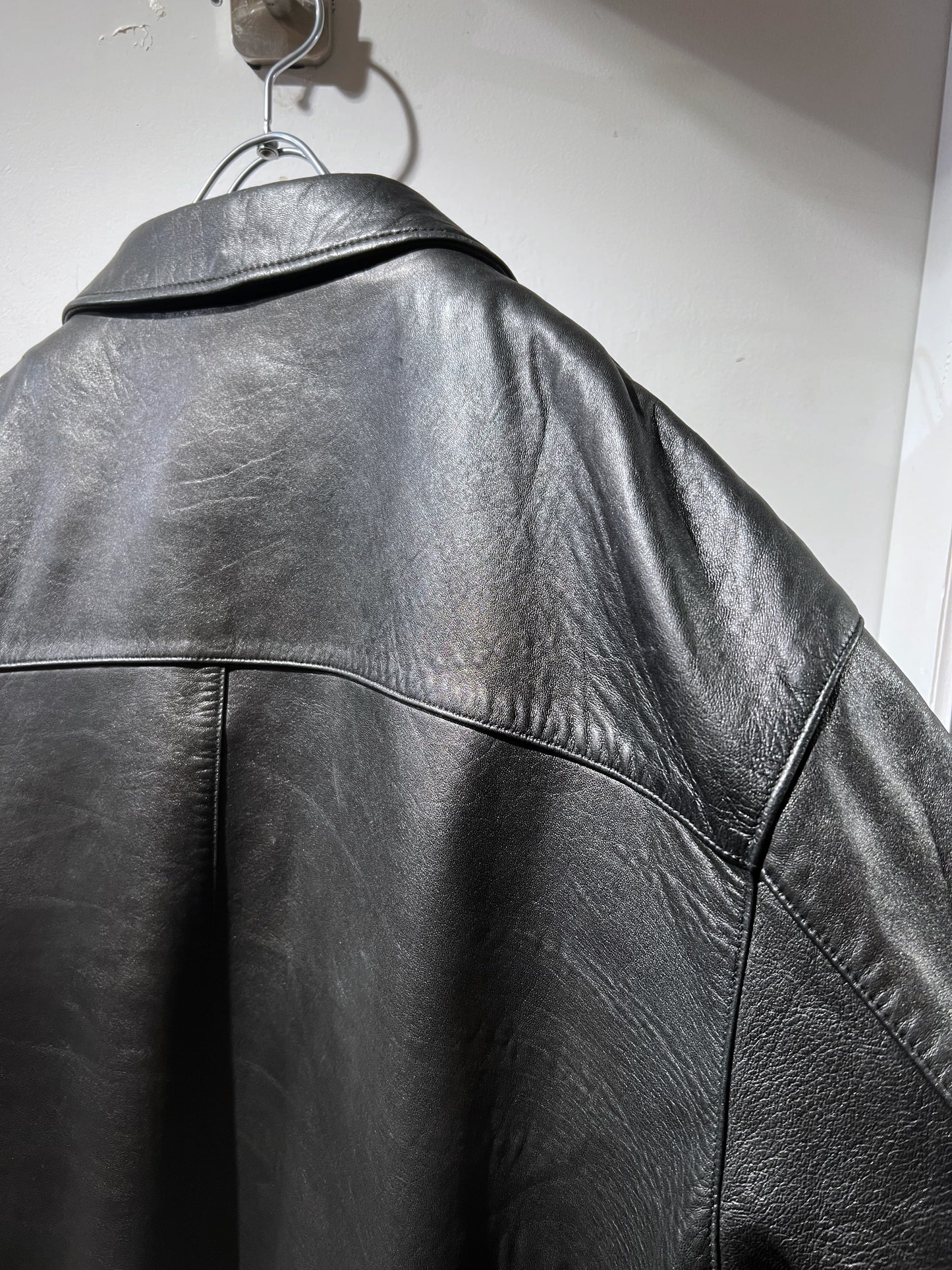 Perry Ellis Portfolio Oversized Leather Jacket