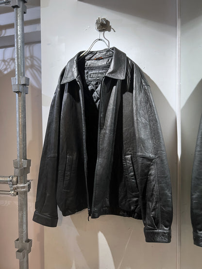 Perry Ellis Portfolio Oversized Leather Jacket