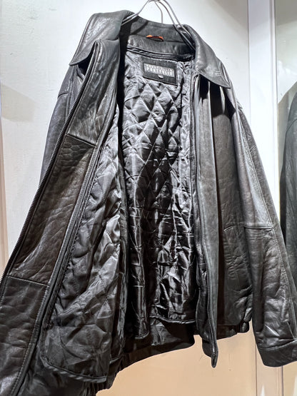 Perry Ellis Portfolio Oversized Leather Jacket