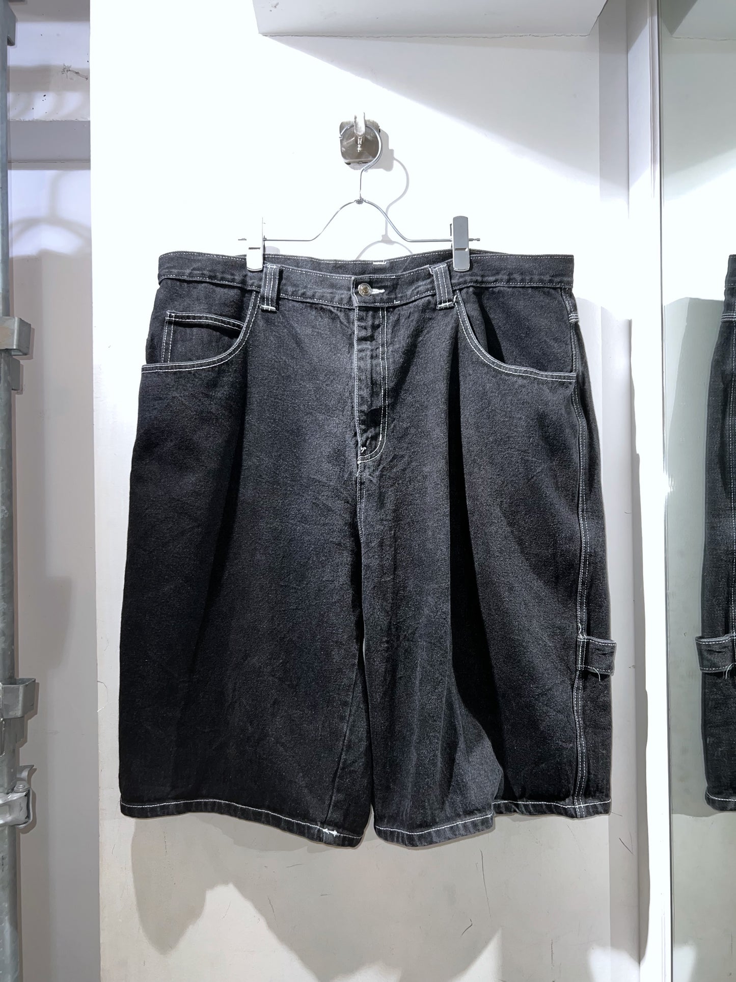 Black Baggy Denim Shorts