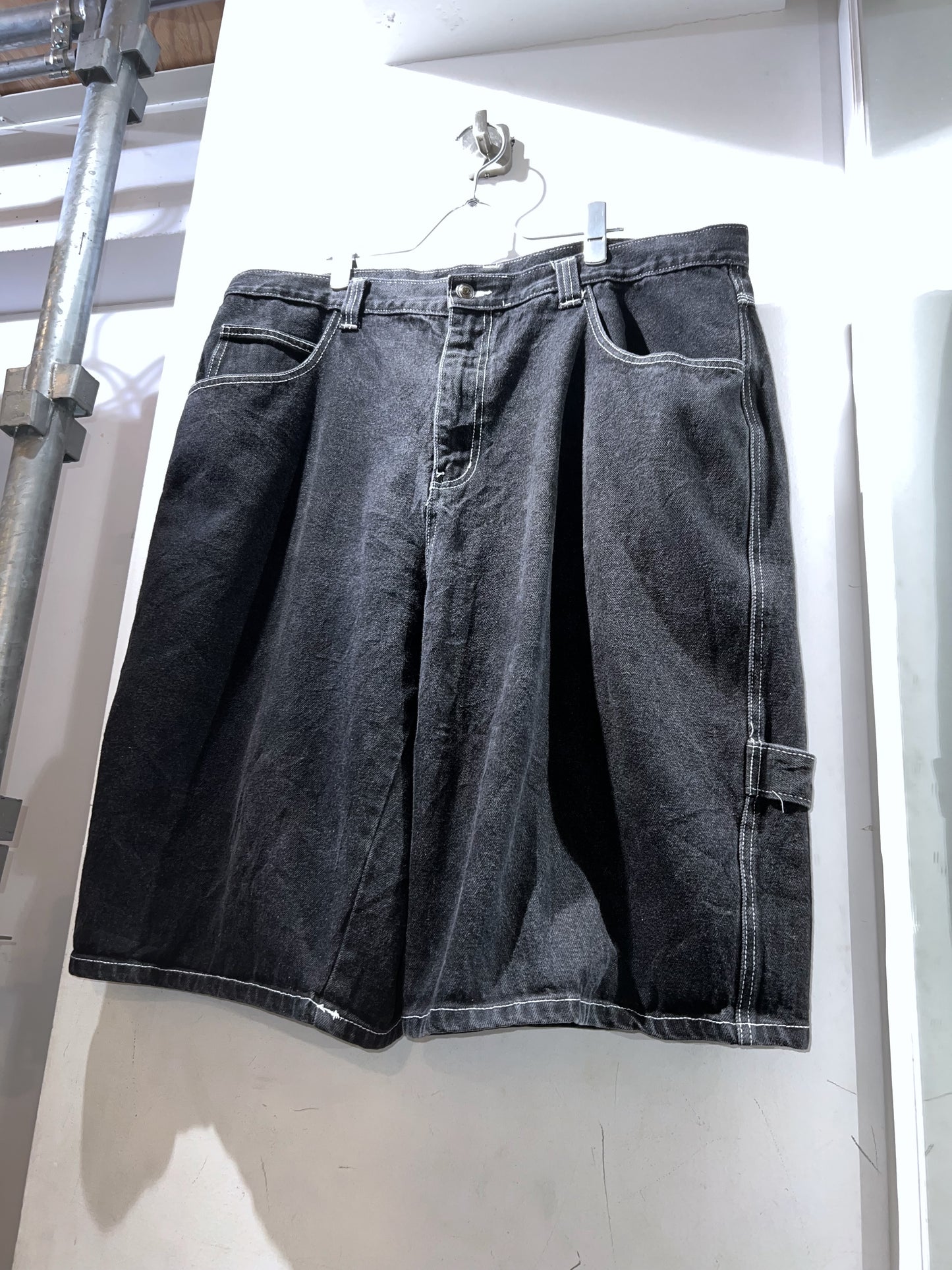 Black Baggy Denim Shorts