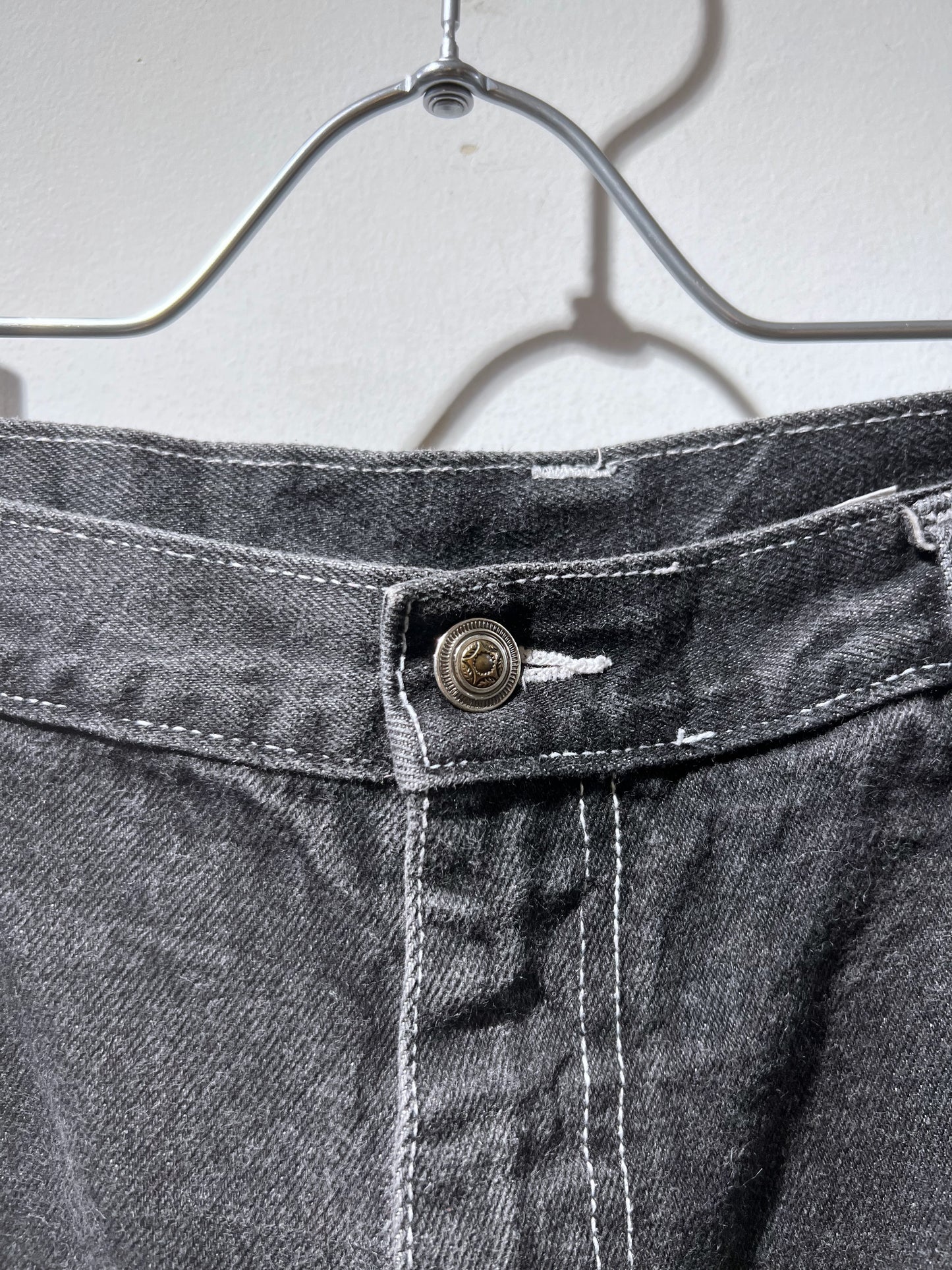 Black Baggy Denim Shorts