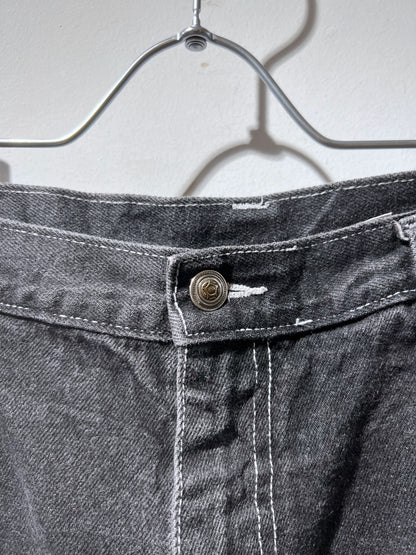 Black Baggy Denim Shorts