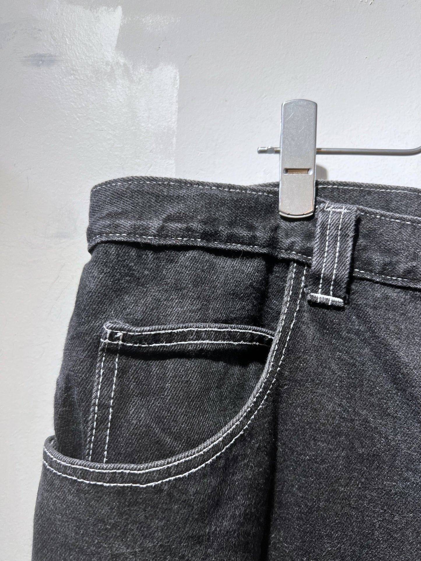 Black Baggy Denim Shorts