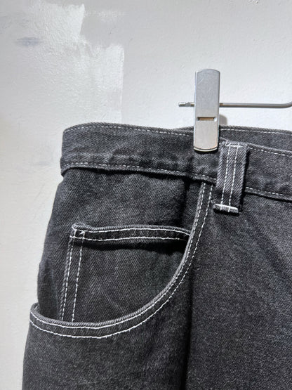 Black Baggy Denim Shorts