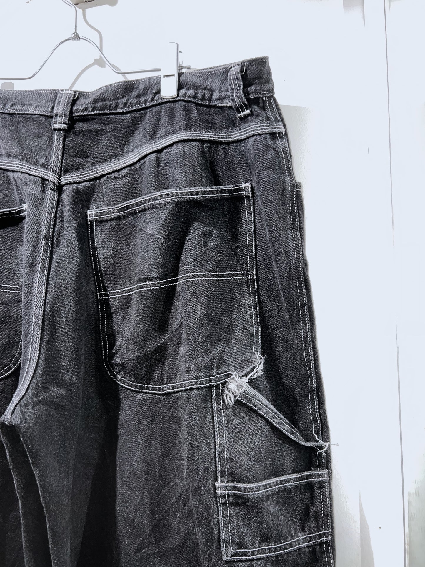 Black Baggy Denim Shorts