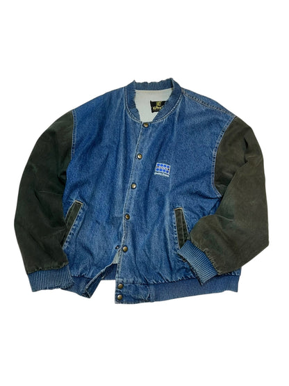 90s K-Products Denim Varsity Jacket