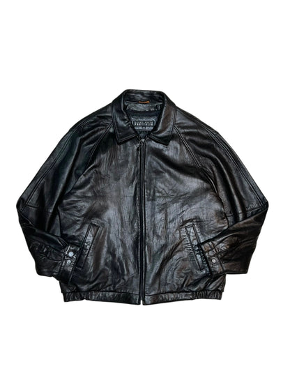Perry Ellis Portfolio Oversized Leather Jacket