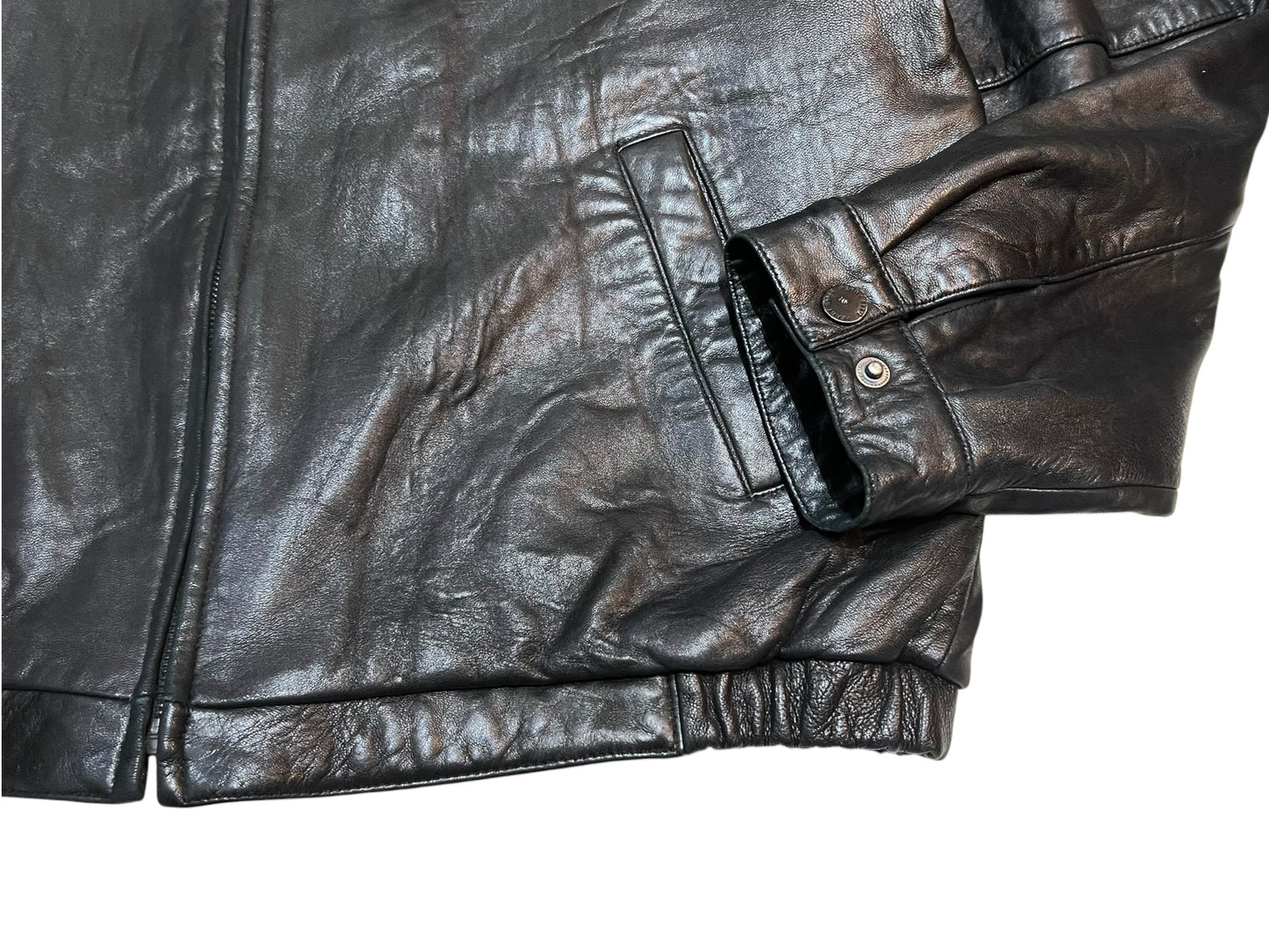 Perry Ellis Portfolio Oversized Leather Jacket