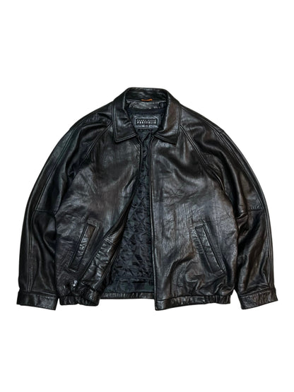 Perry Ellis Portfolio Oversized Leather Jacket
