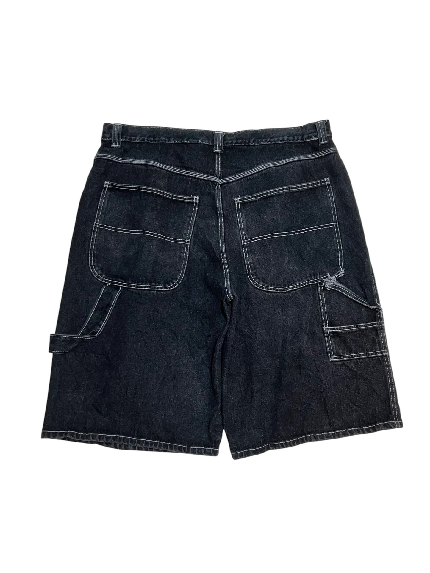 Black Baggy Denim Shorts
