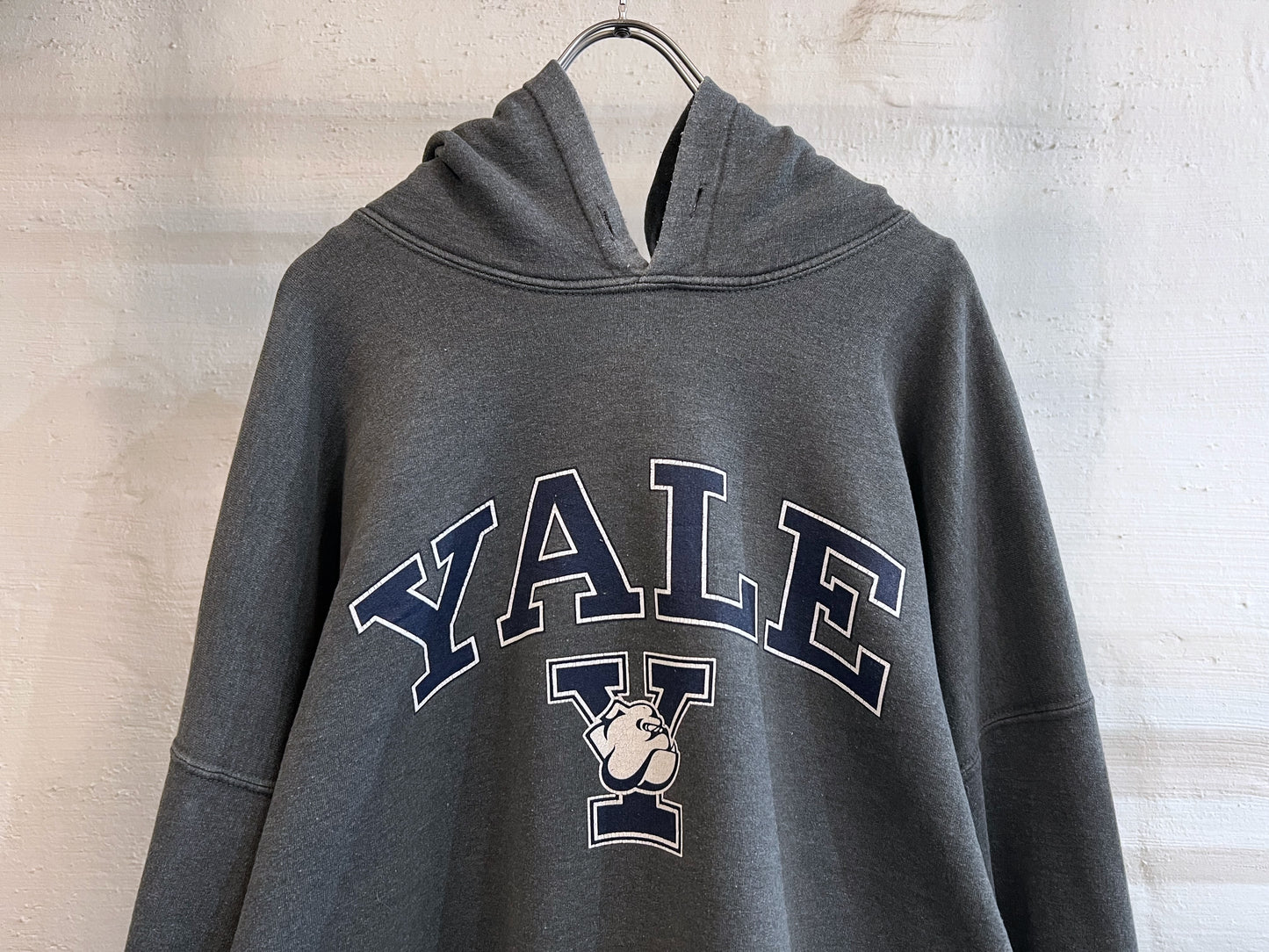 00s vintage Charcoal Yale Printed Hoodie