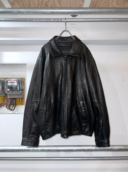 Perry Ellis Portfolio Oversized Leather Jacket