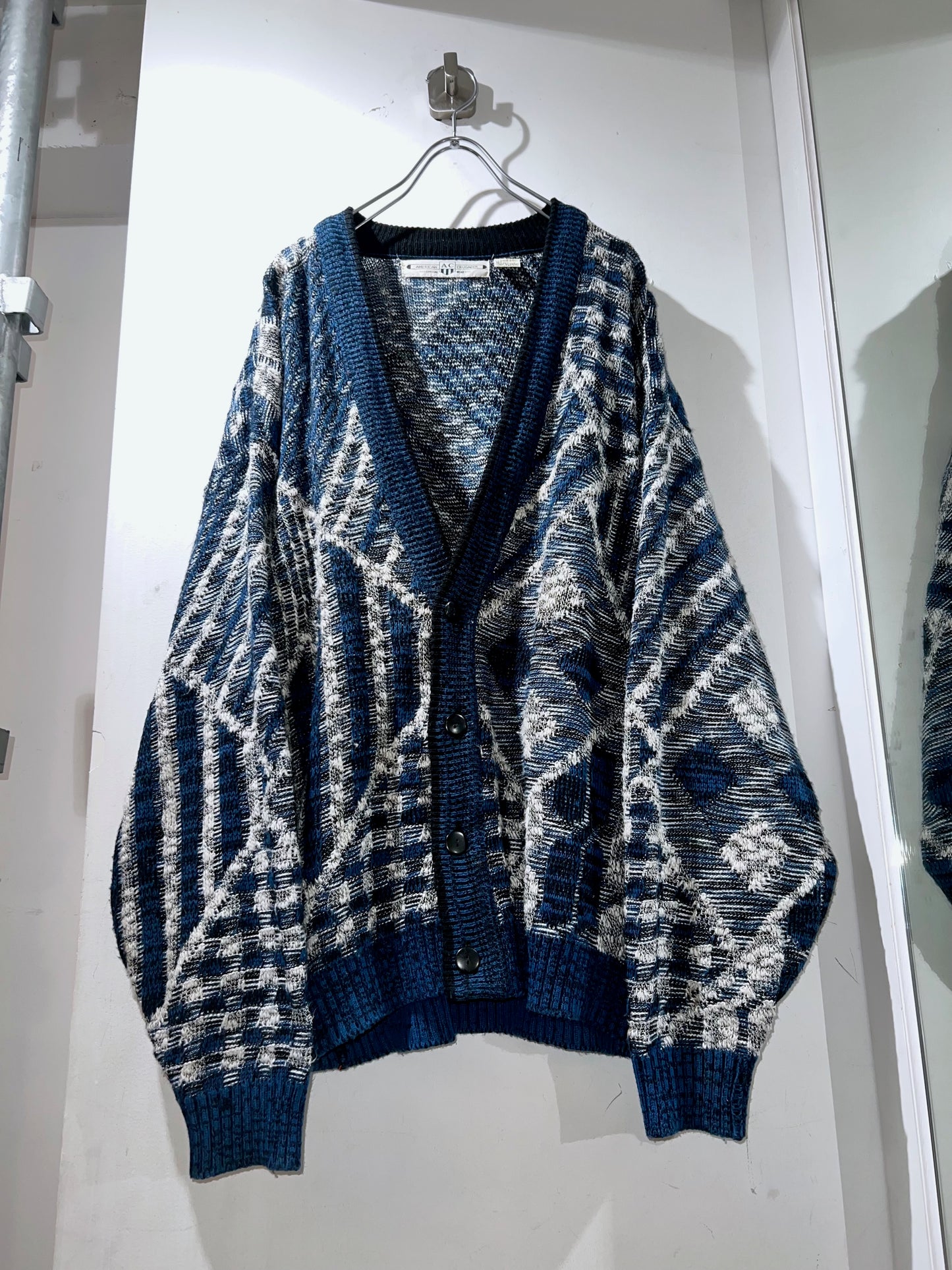 Vintage Patterned Knit Cardigan