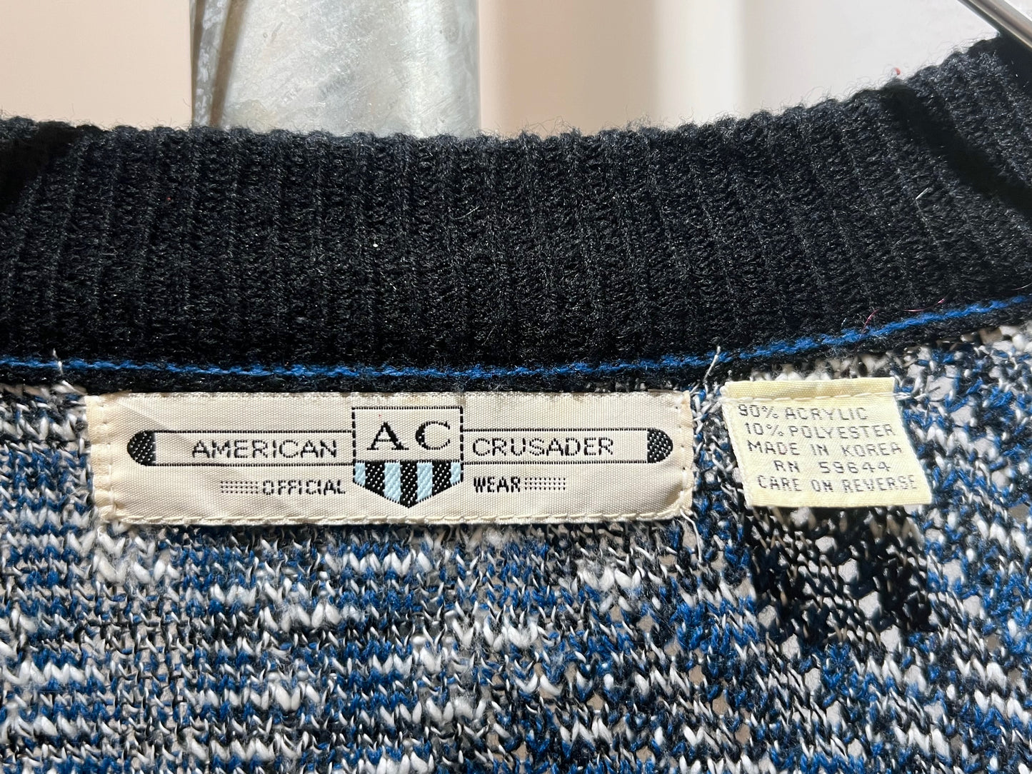 Vintage Patterned Knit Cardigan