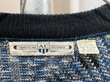 Vintage Patterned Knit Cardigan