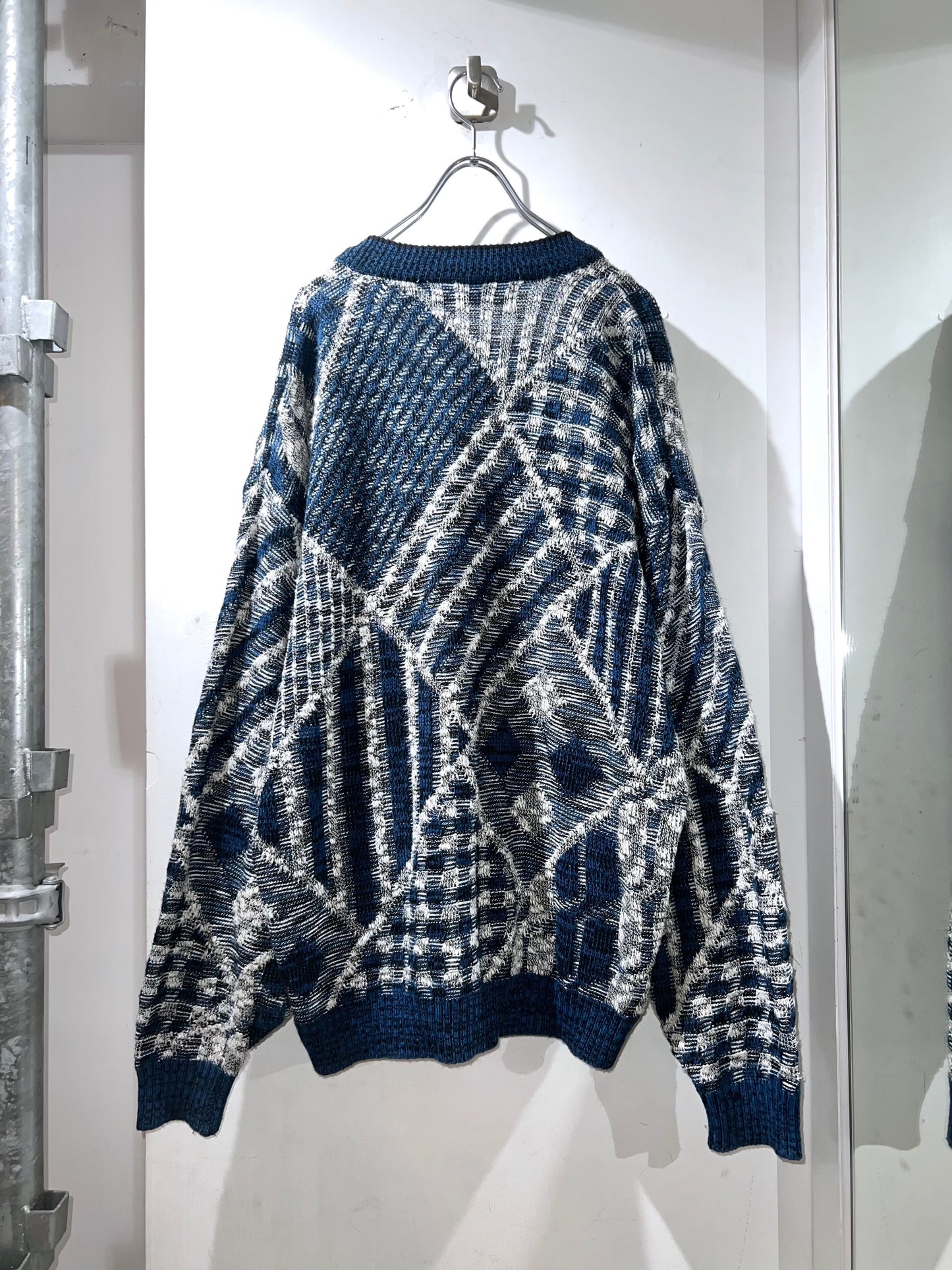 Vintage Patterned Knit Cardigan