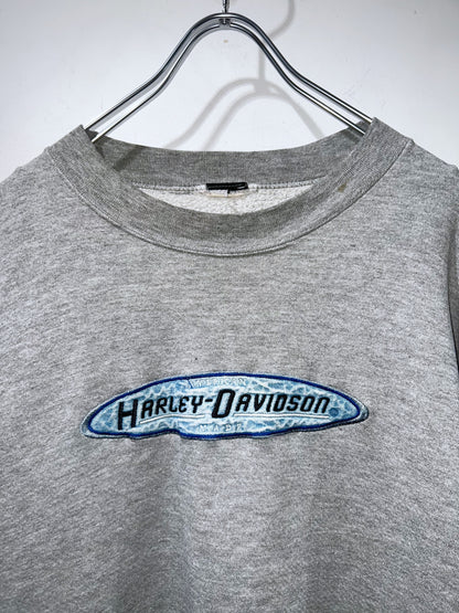 00s Harley Davidson Denim Logo Sweatshirt