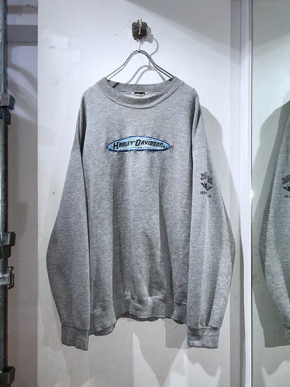 00s Harley Davidson Denim Logo Sweatshirt