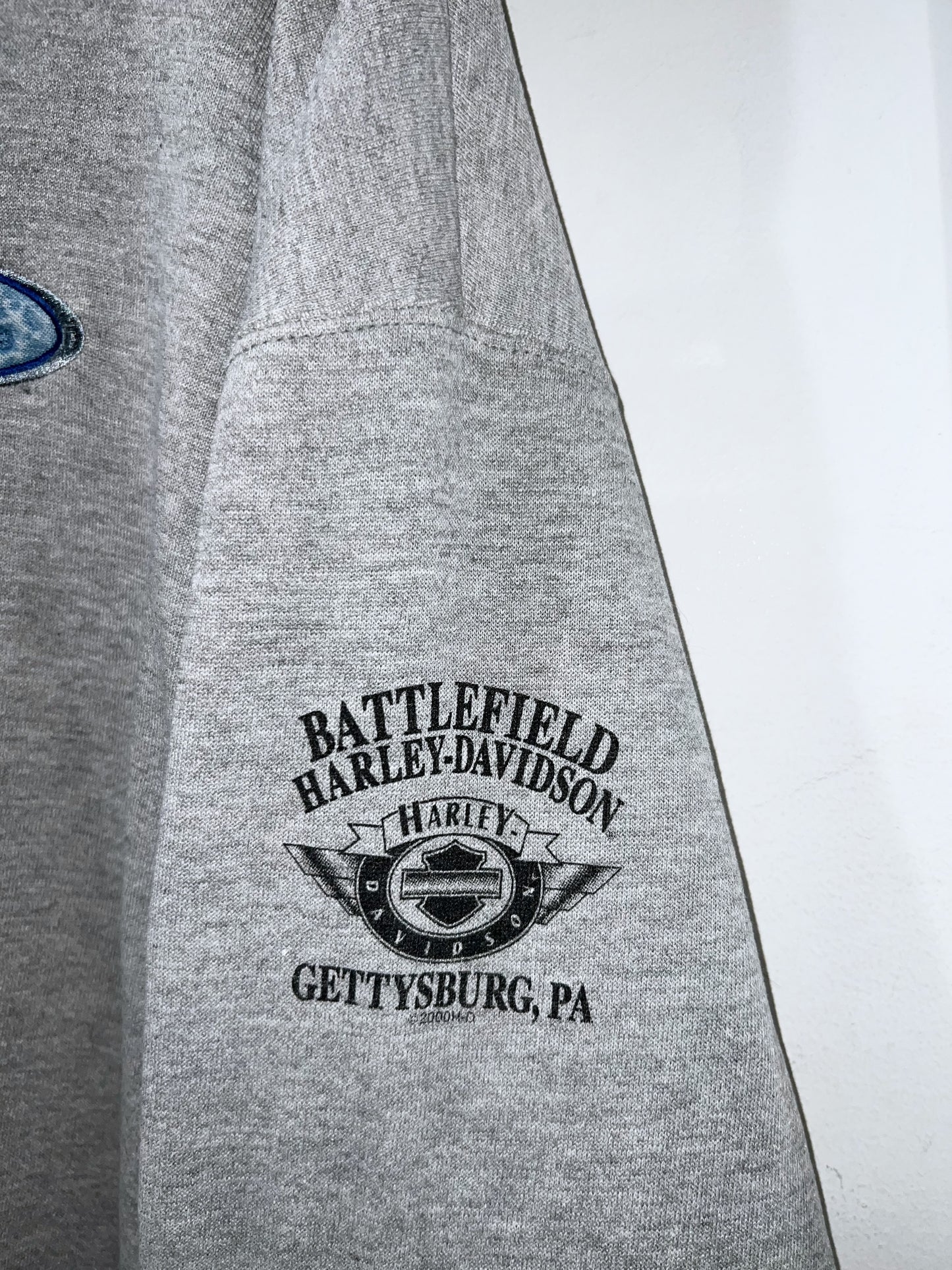 00s Harley Davidson Denim Logo Sweatshirt
