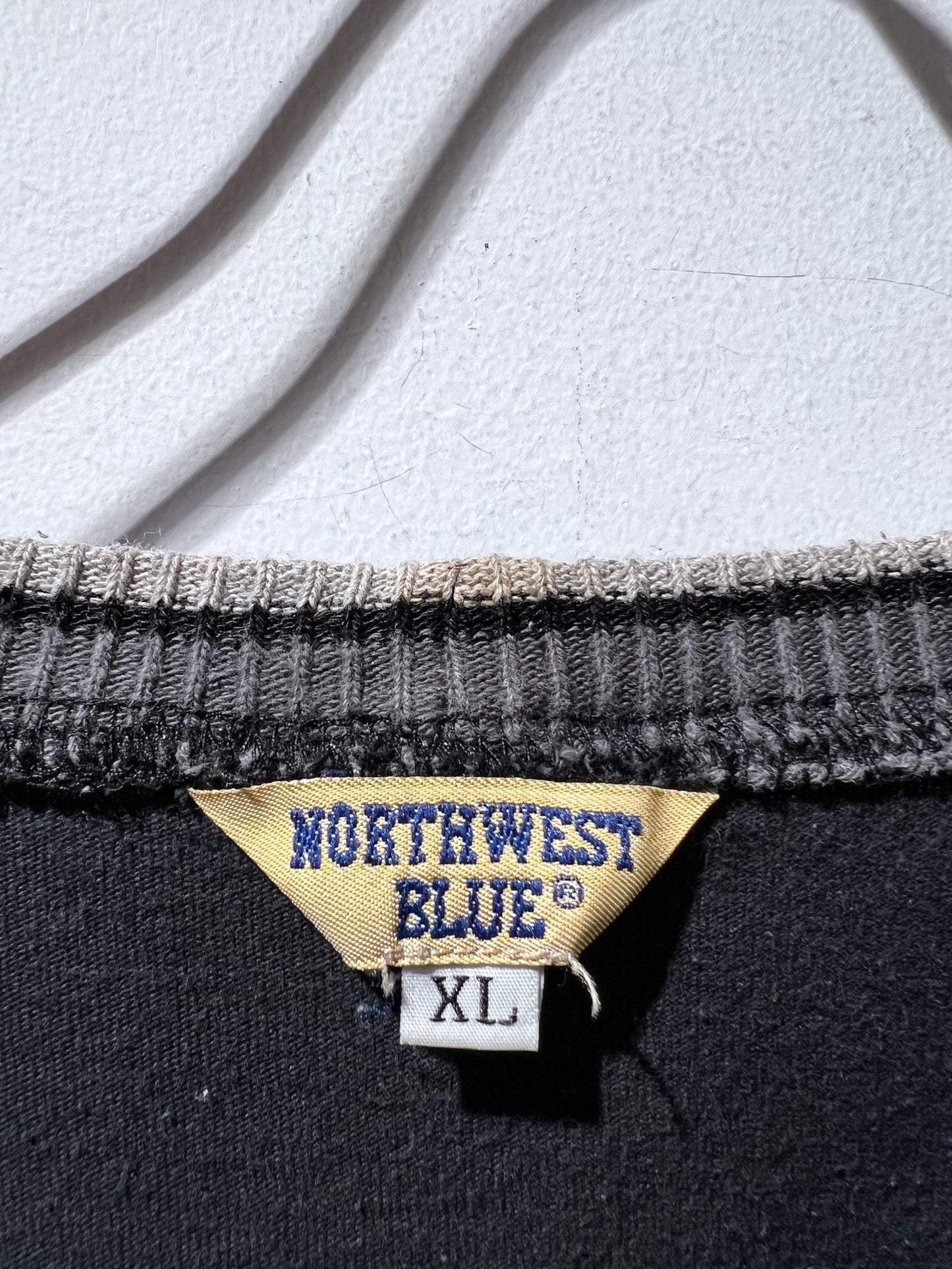 90s NORTHWEST BLUE Rib Line Oversized L/S T-shirt