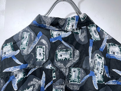 Vintage Silk Abstract L/S Shirt