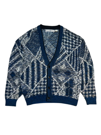 Vintage Patterned Knit Cardigan