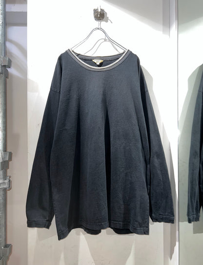 90s NORTHWEST BLUE Rib Line Oversized L/S T-shirt