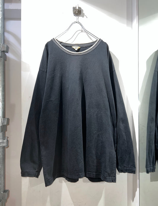 90s NORTHWEST BLUE Rib Line Oversized L/S T-shirt
