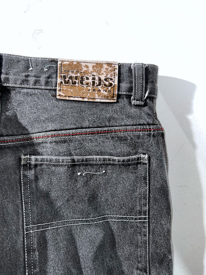 00s Webs Wide Denim Shorts
