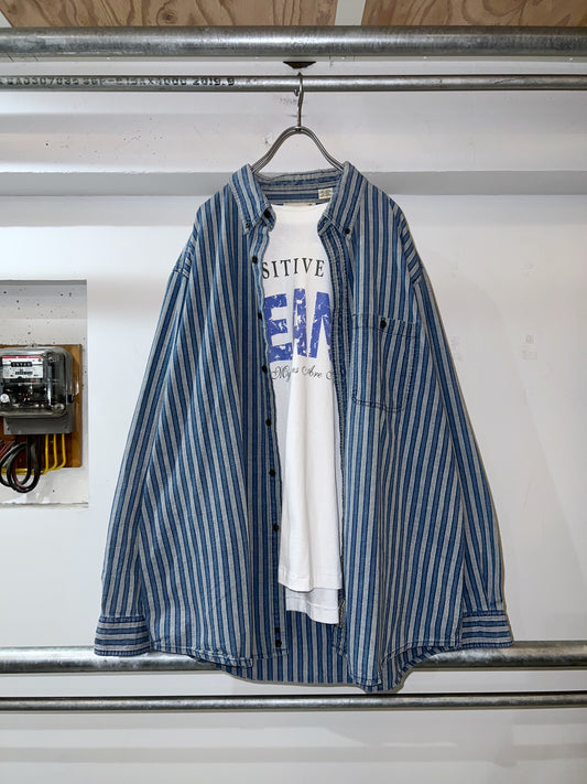 90s Lightweight Denim Striped Shirt