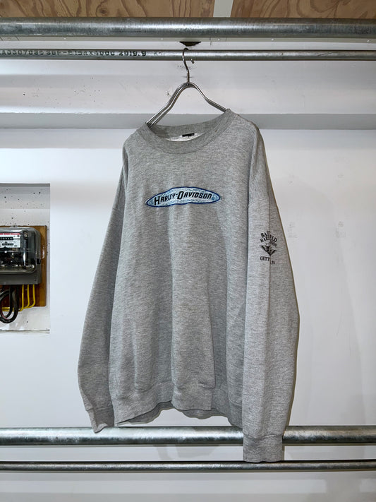00s Harley Davidson Denim Logo Sweatshirt