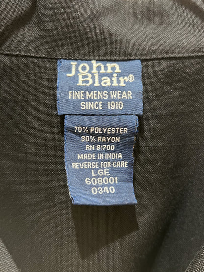 John Blair Open Collar Colorblock Shirt