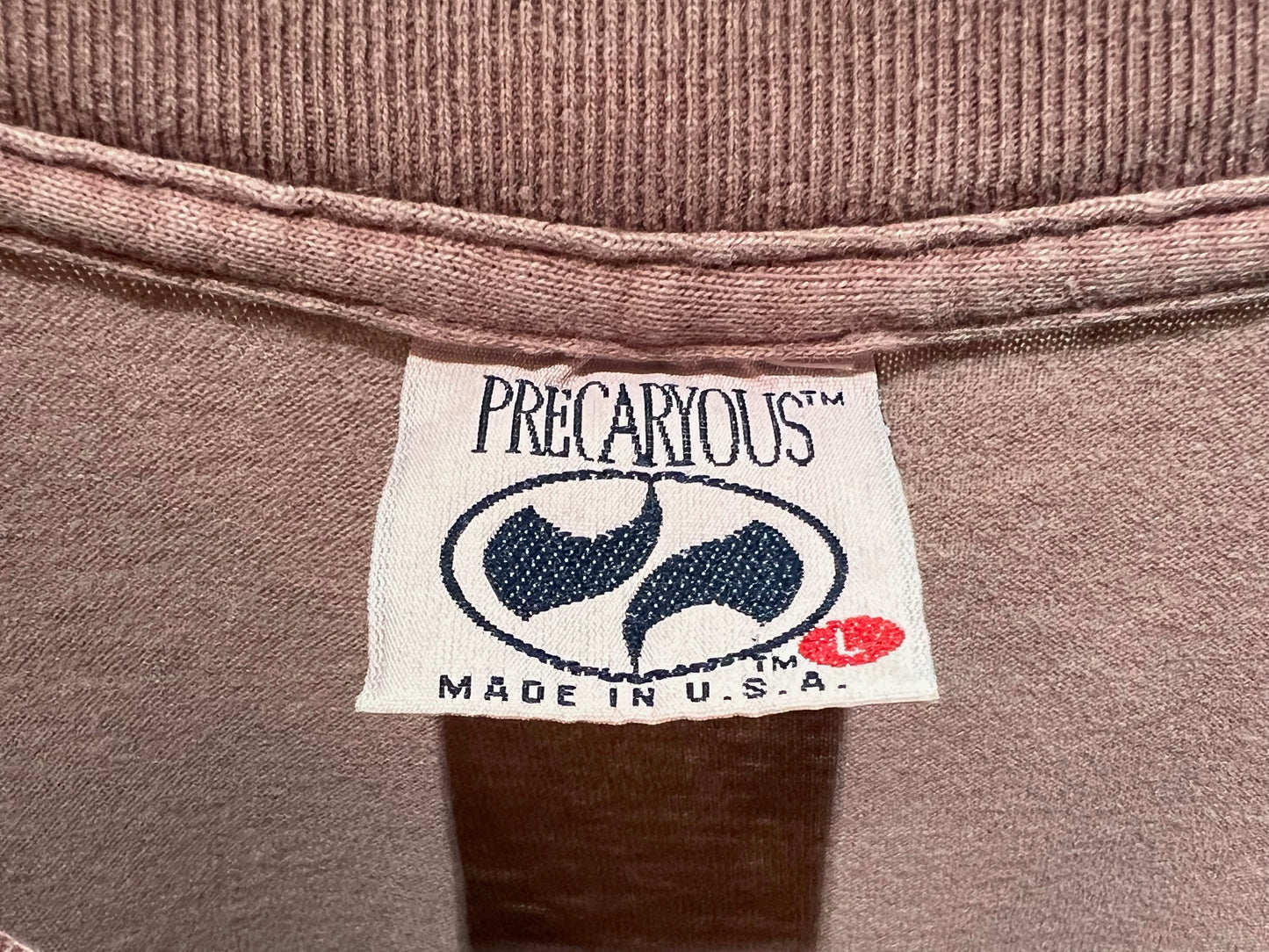 90s Precaryous Garment Dye Print Tee