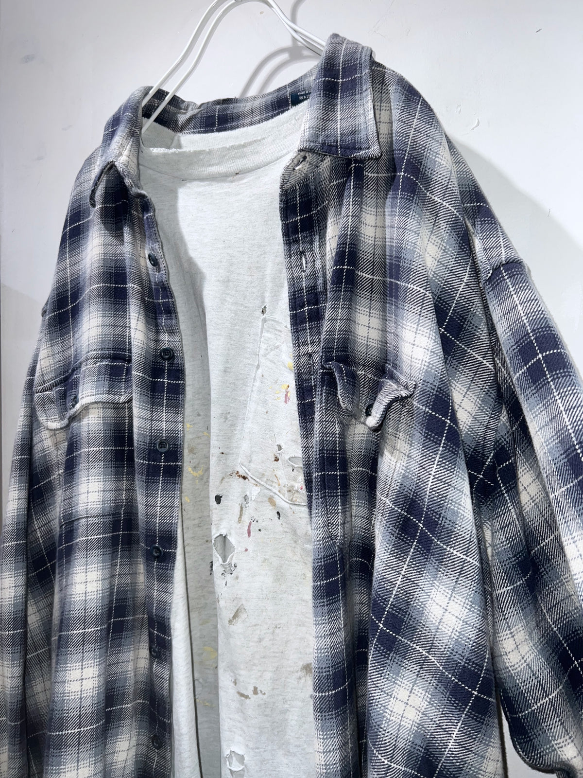 Old Harbor Bat Oversized Flannel Shirt