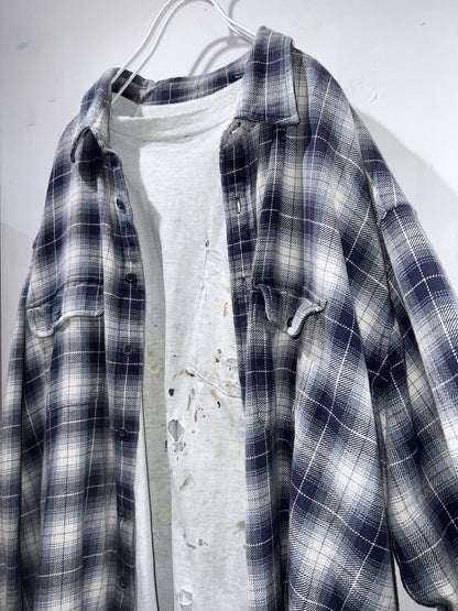 Old Harbor Bat Oversized Flannel Shirt