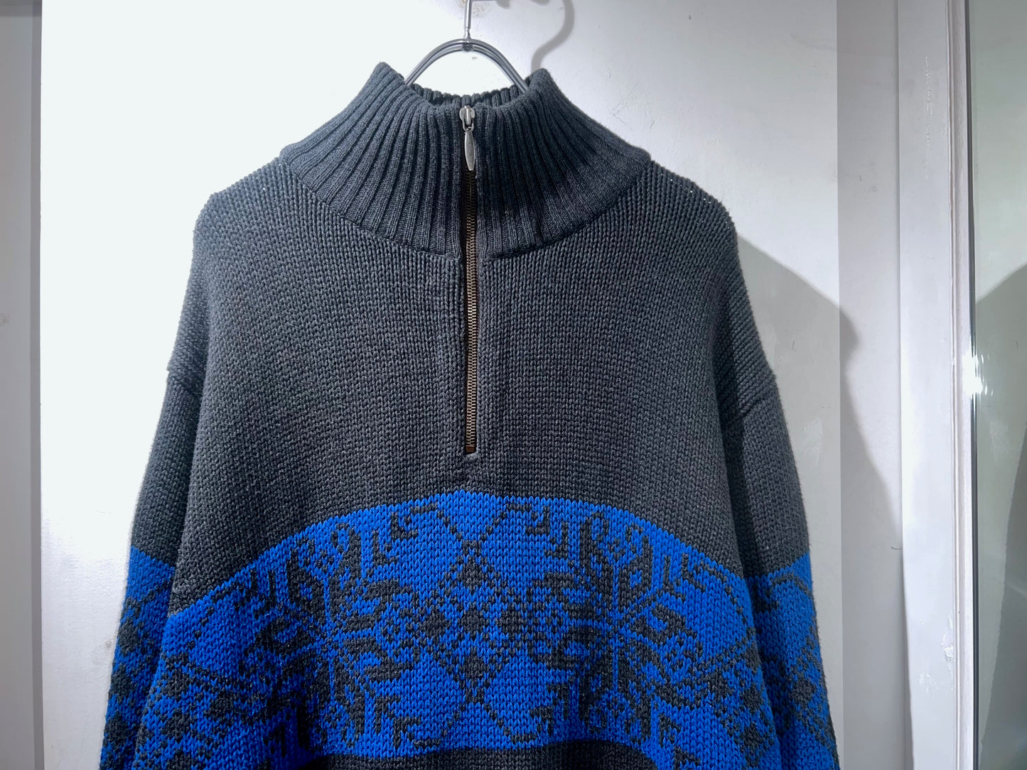 Vintage Quarter Zip Nordic Knit