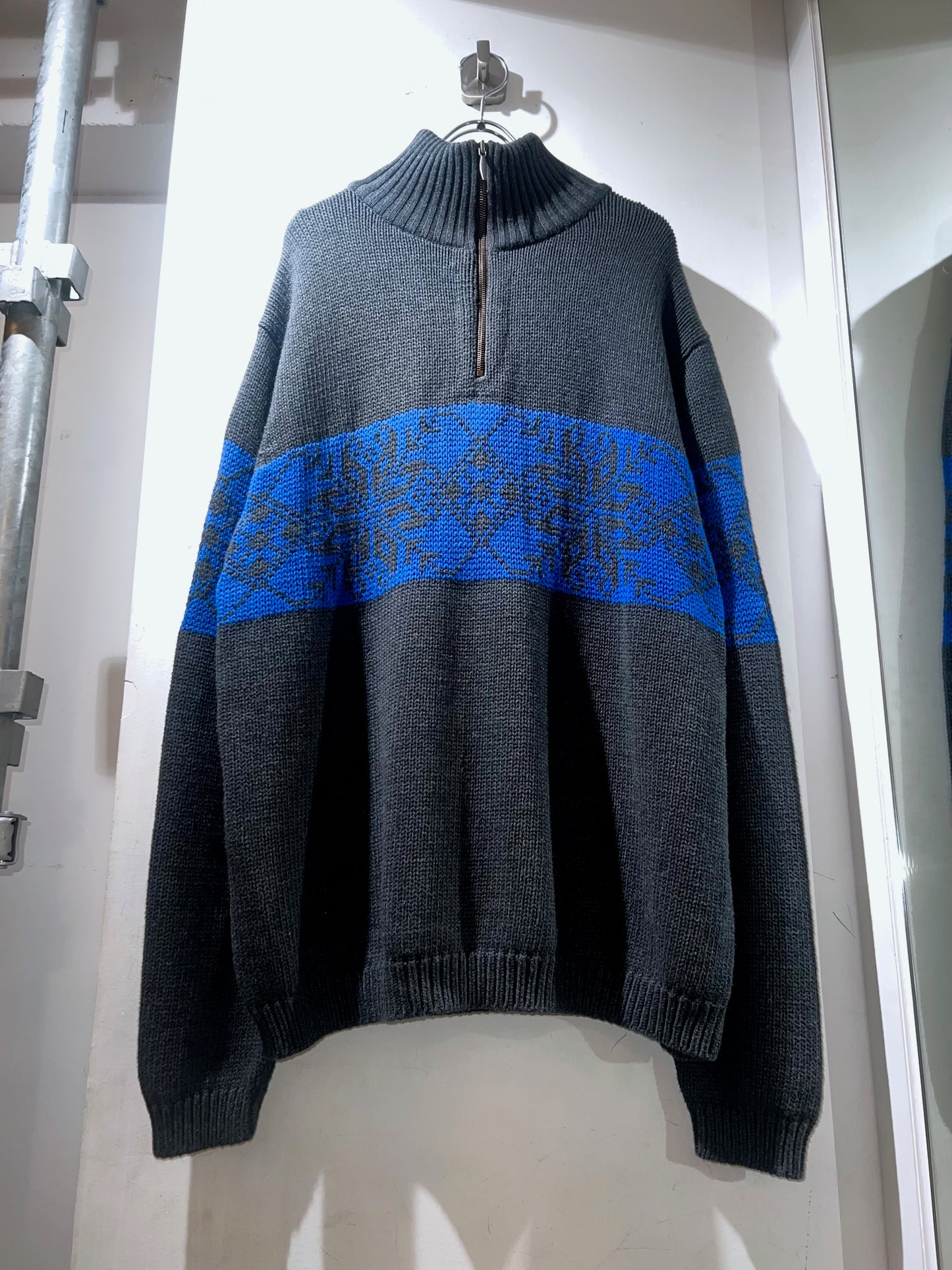 Vintage Quarter Zip Nordic Knit