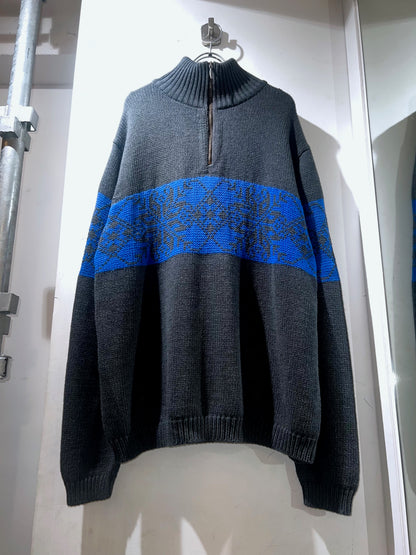 Vintage Quarter Zip Nordic Knit