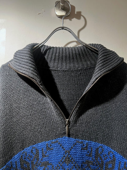 Vintage Quarter Zip Nordic Knit