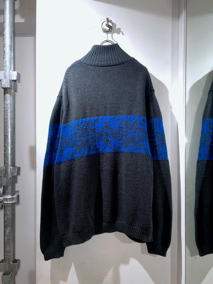 Vintage Quarter Zip Nordic Knit