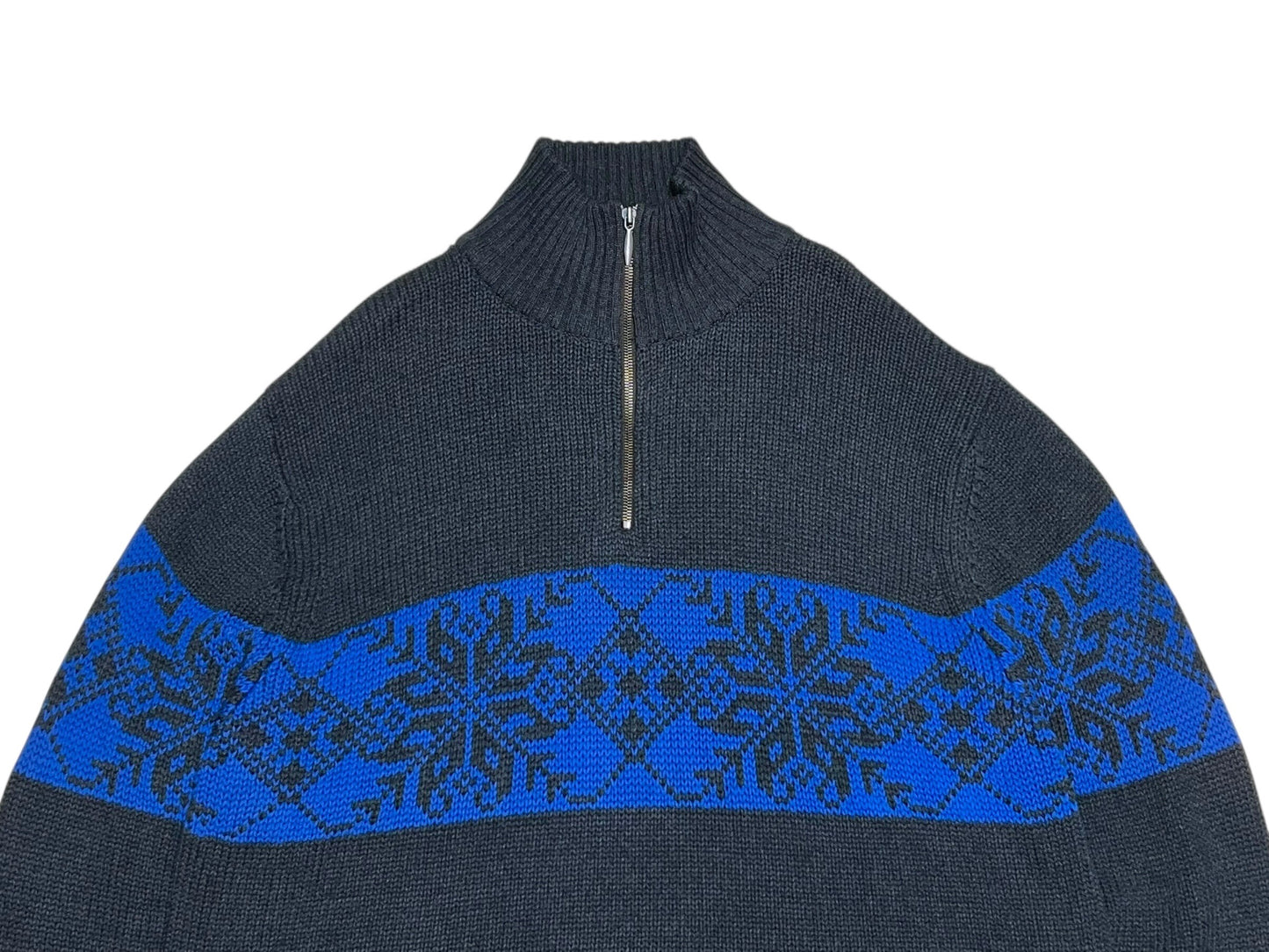 Vintage Quarter Zip Nordic Knit