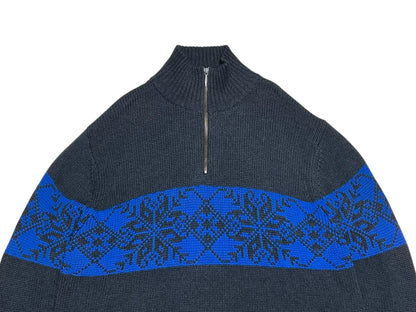 Vintage Quarter Zip Nordic Knit