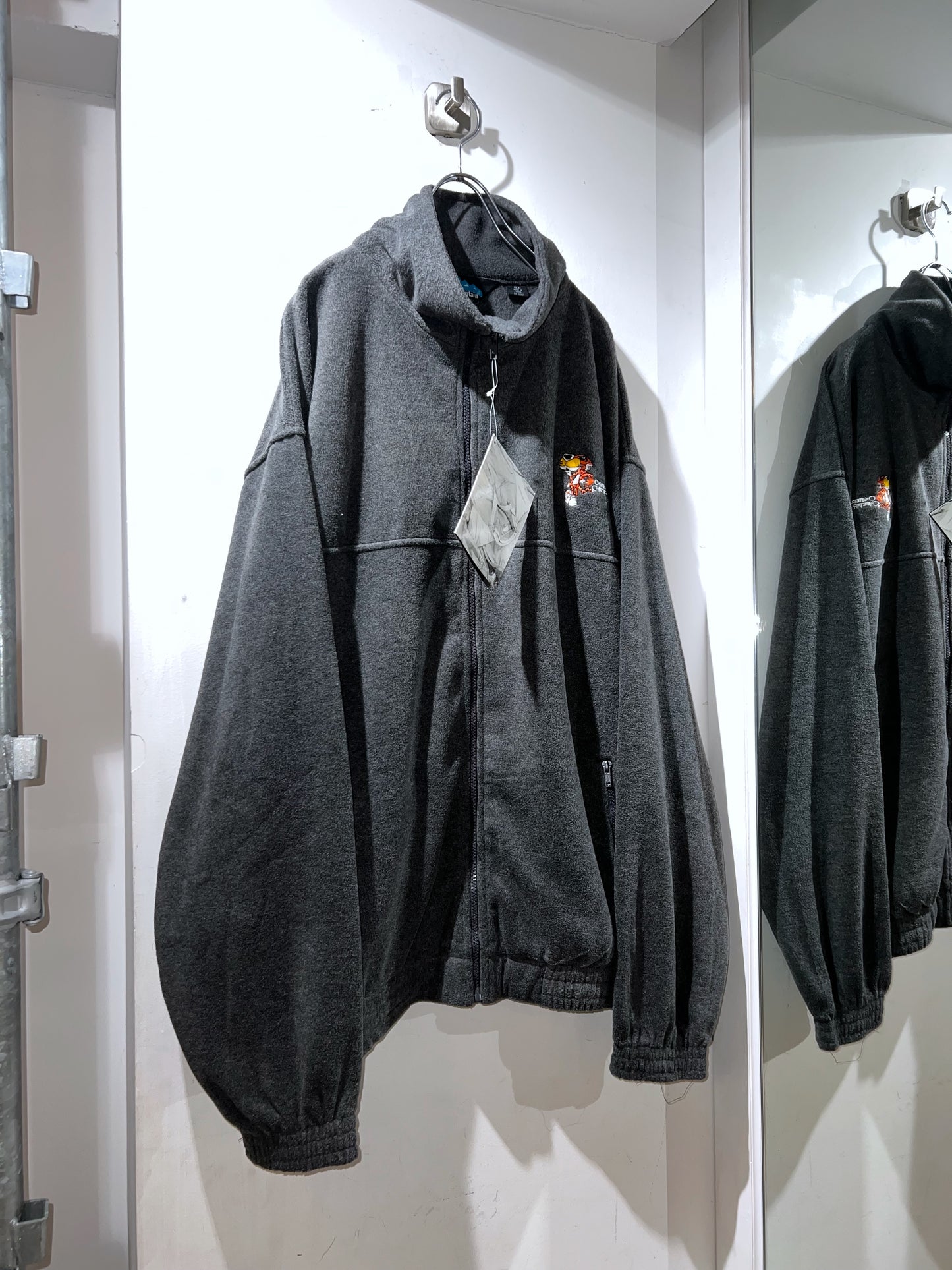 Tri-Mountain Grey Oversized Fleece Jacket